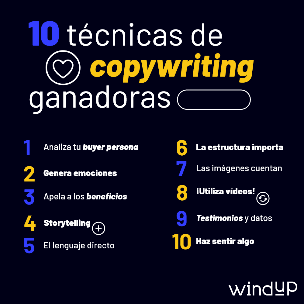 10 técnicas de copywriting ganadoras