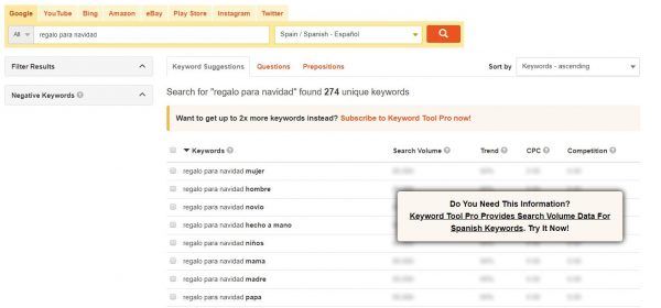 keyword research keywordtool