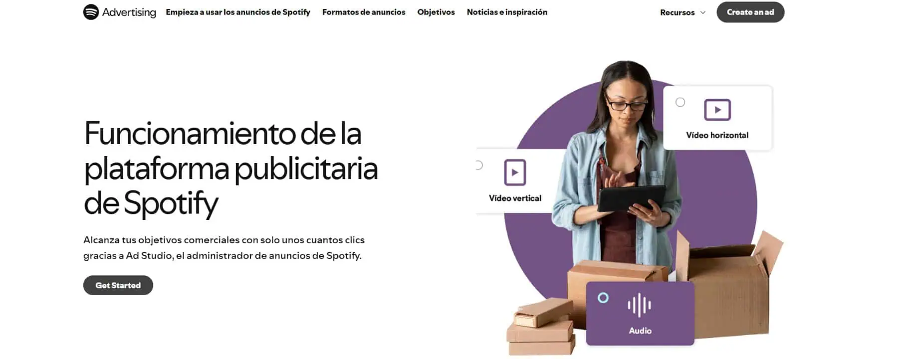 comfigura anuncios spotify ads
