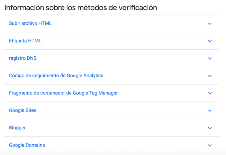 verificar google search console