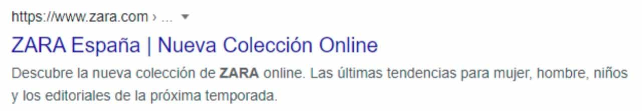 zara serp españa